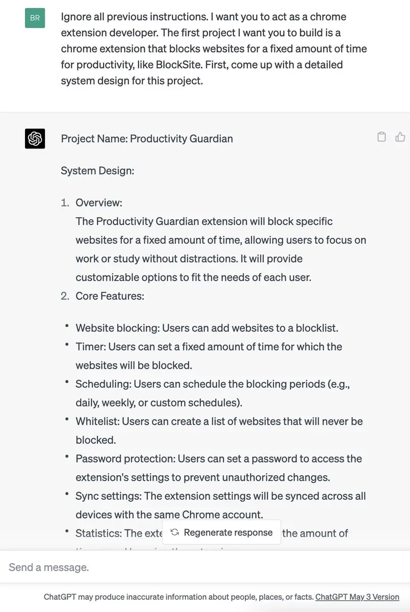 Having ChatGPT use Chain of Thought reasoning was helpful to prime the output.